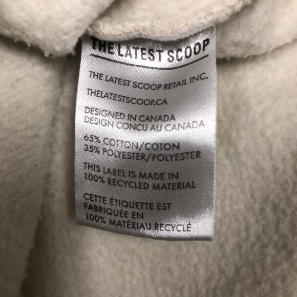 The Base by The Latest Scoop Cream Crewneck Sweatshirt | Minimalist XS - Picture 7 of 8